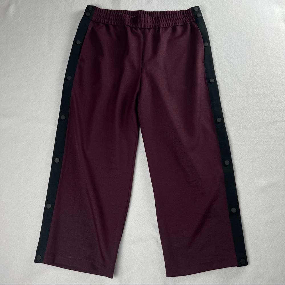 NWT James Perse Women's Snap Pants Wine Matte Crepe Size 2 (Medium) WMPC1715‎